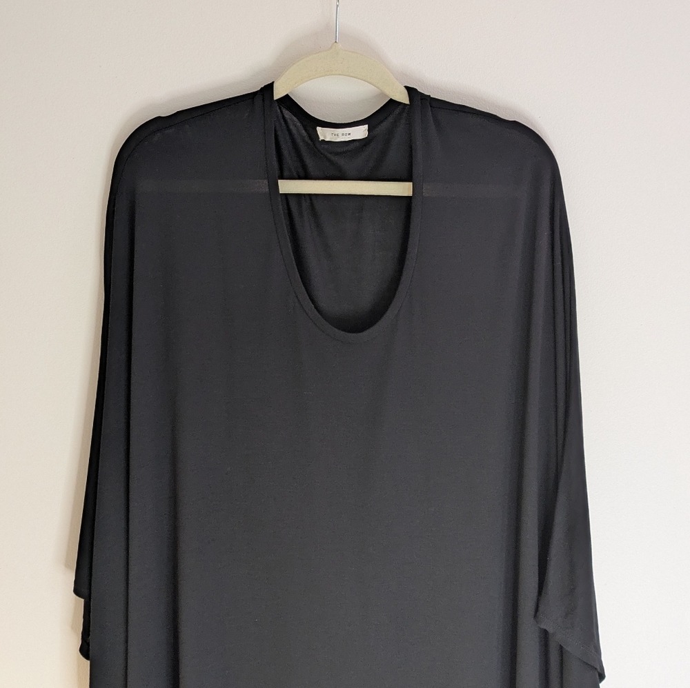 The Row M/L Black Women's Batwing Jersey Tshirt Midi Dress